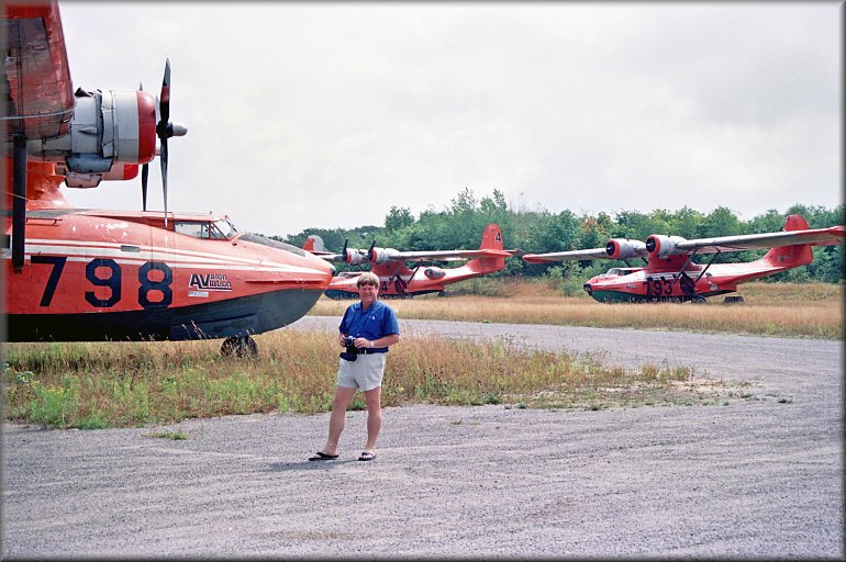 Geoff Goodall enjoying the Canadian scenery at Parry Sound, Ontario in August 1989